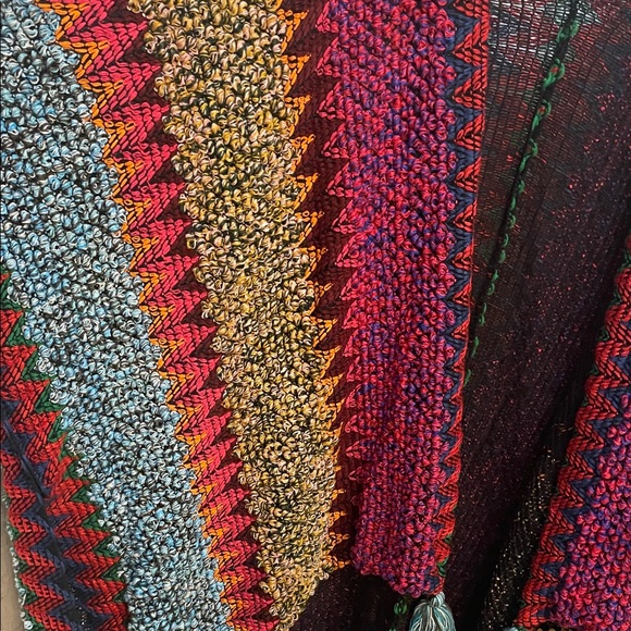 Multicolor Knit Women's Ruana - Picture 3 of 4